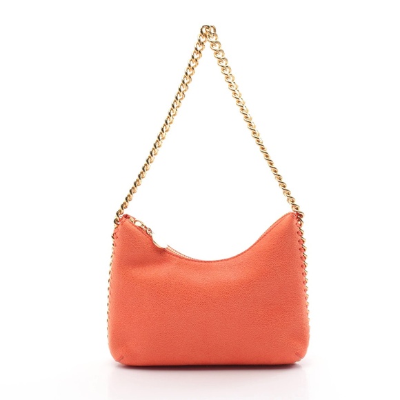 Stella McCartney Falabella Zip Mini chain Shoulder Bag Vegan leather Orange - Picture 3 of 9